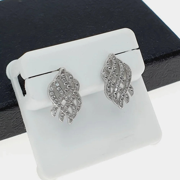 "925 sterling silver luxury CZ earrings for women/girls, Best for gift, … - Picture 5 of 9